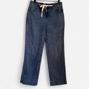 Sidefeel High Waisted Wide Leg Jeans with Rope Tie Waist 14